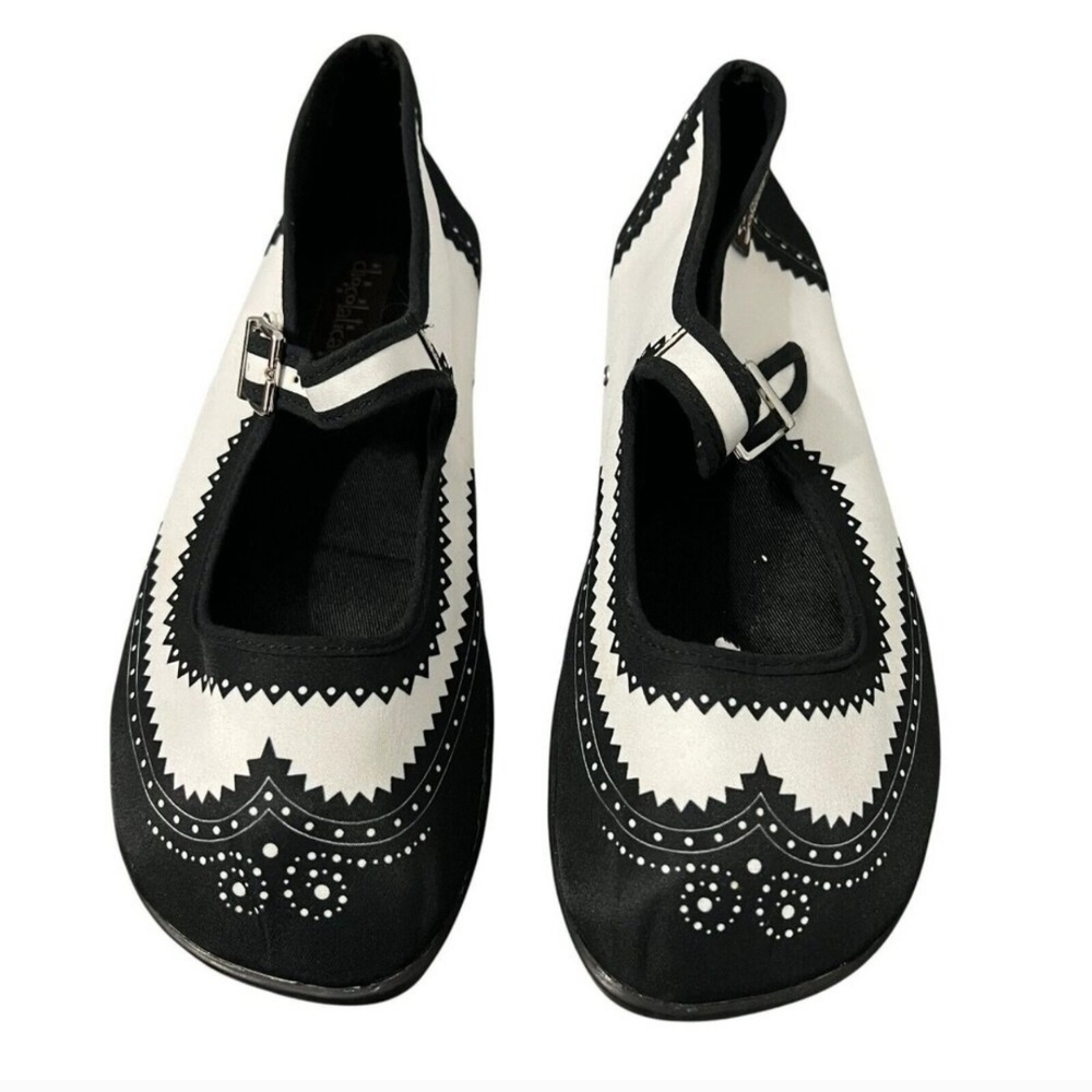 Hot Chocolate Black and White Women's Mary Jane Shoes